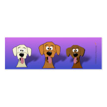 Cartoon Dogs Mini Bookmarks Business Card
