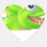 Cartoon Dragon Pointing Down Heart Stickers