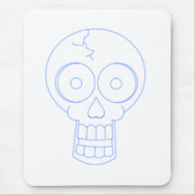 cartoon_drawing_of_a_skull_6 mousepads