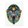 Cartoon Eagle Biker Postcards