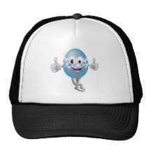 Cartoon Easter Egg Man Mesh Hat