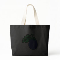 cartoon eggplant canvas bag