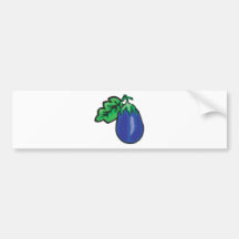 cartoon eggplant bumper sticker