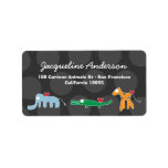 Cartoon Elephant Alligator Giraffe Address Labels