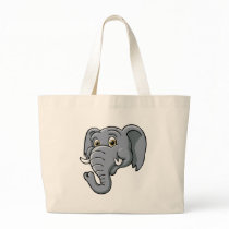 Cartoon Elephant Canvas Bags