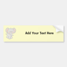 Cartoon Elephant Bumper Stickers
