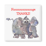 Cartoon Elephant Thank You Gift Magnet