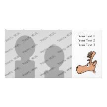 Cartoon Elk Moose. Custom Photo Card