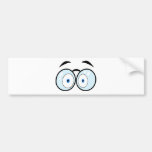 Cartoon Eyes With Glasses Bumper Sticker