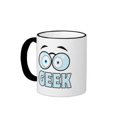 Cartoon Eyes With Glasses GEEK Coffee Mugs by super_shop