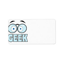 Cartoon Eyes With Glasses GEEK Personalized Address Labels