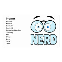 Cartoon Eyes With Glasses NERD Business Cards