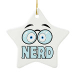 Cartoon Eyes With Glasses NERD Christmas Ornament