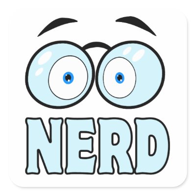 Cartoon Eyes With Glasses NERD Stickers by super_shop