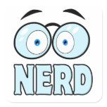 Cartoon Eyes With Glasses NERD stickers