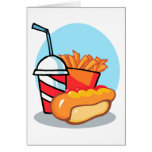 cartoon fast food meal cards