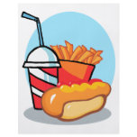 cartoon fast food meal full color flyer