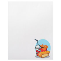 cartoon fast food meal personalized letterhead