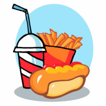 cartoon fast food meal acrylic cut outs