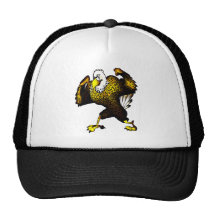 Cartoon Fighting Eagle Trucker Hats