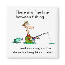 cartoon fishing.. fridge magnet