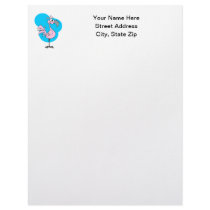 Cartoon Flamingo Personalized Letterhead