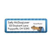 Cartoon Flyball Custom Return Address Labels