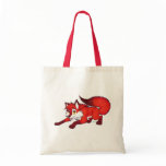 Cartoon fox tote bag