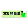 Cartoon Frankenstein CHICKS dig SCARS Bumper Sticker