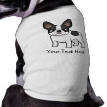 Cartoon French Bulldog Pet Tee Shirt