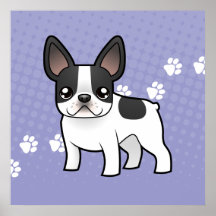 Cartoon French Bulldog Print