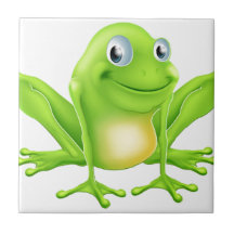 Cartoon frog character tiles