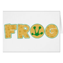 Cartoon Frog Logo Card