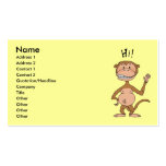 Cartoon funny monkey (Hi!) Business Card Template
