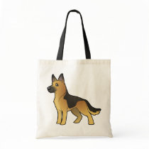 Cartoon German Shepherd Bags