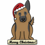 Cartoon German Shepherd Christmas Ornament photo sculptures