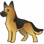 Cartoon German Shepherd
