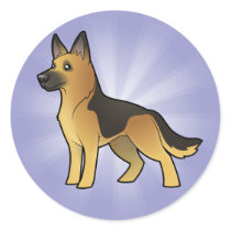 Cartoon German Shepherd