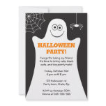 Cartoon ghost kids Halloween party invitation