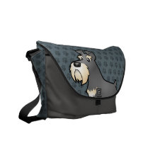 Cartoon Giant/Standard/Miniature Schnauzer Commuter Bag