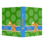 Cartoon Giraffe Fun Kids Custom Binder
