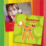Cartoon Giraffe Kid Fun Custom Photo Profile Card