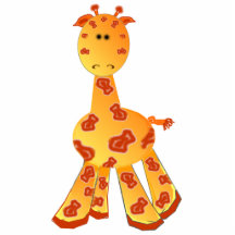 Cartoon Giraffe Ornament or Sculpture Cut Out
