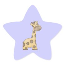Cartoon Giraffe Star Stickers