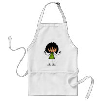 cartoon  girl aprons