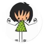 cartoon  girl stickers