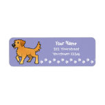 Cartoon Golden Retriever Return Address Label