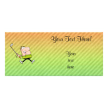 Cartoon Golfer design Rack Card Template
