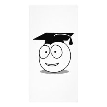 Cartoon Graduate Face Photo Cards