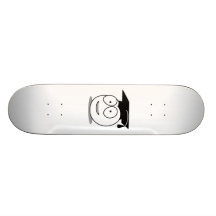 Cartoon Graduate Face Skate Board Deck